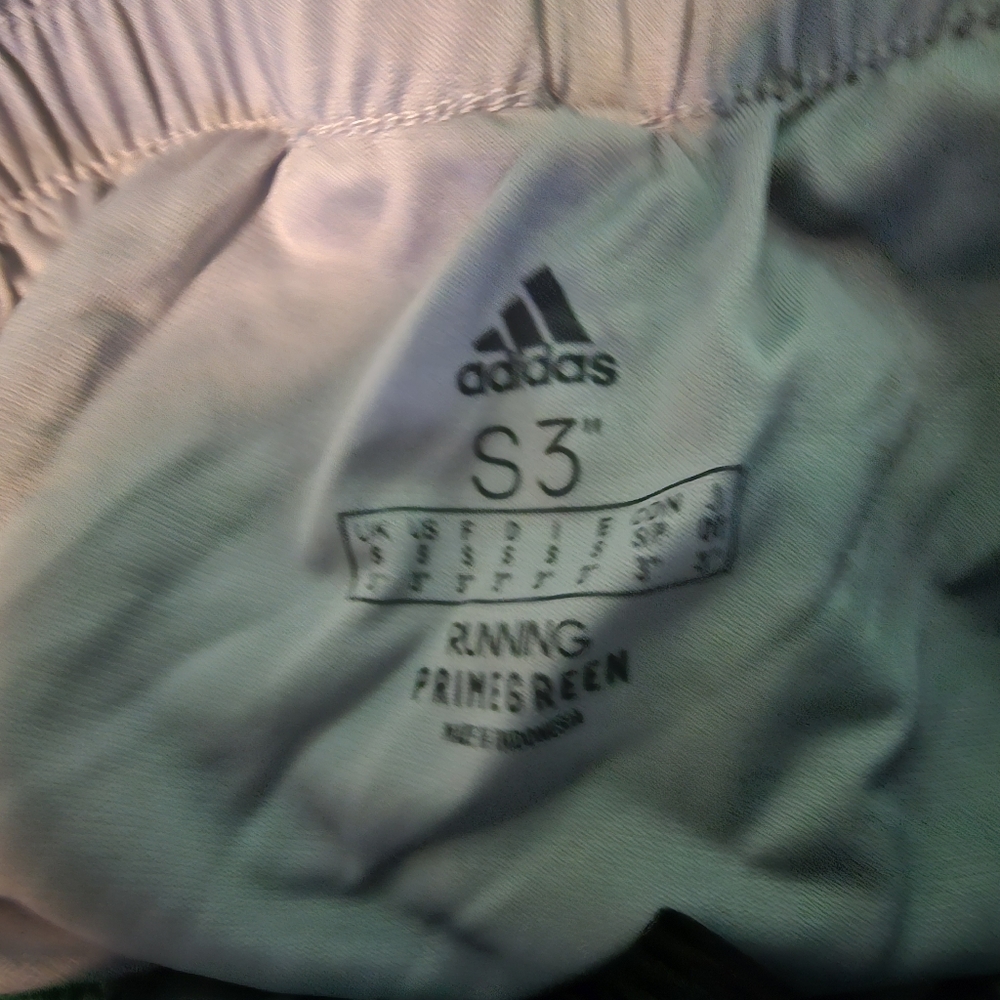 Adidas Gray/Silver Athletic Running Shorts Prime Green Women's Sz S 3" - Picture 7 of 8